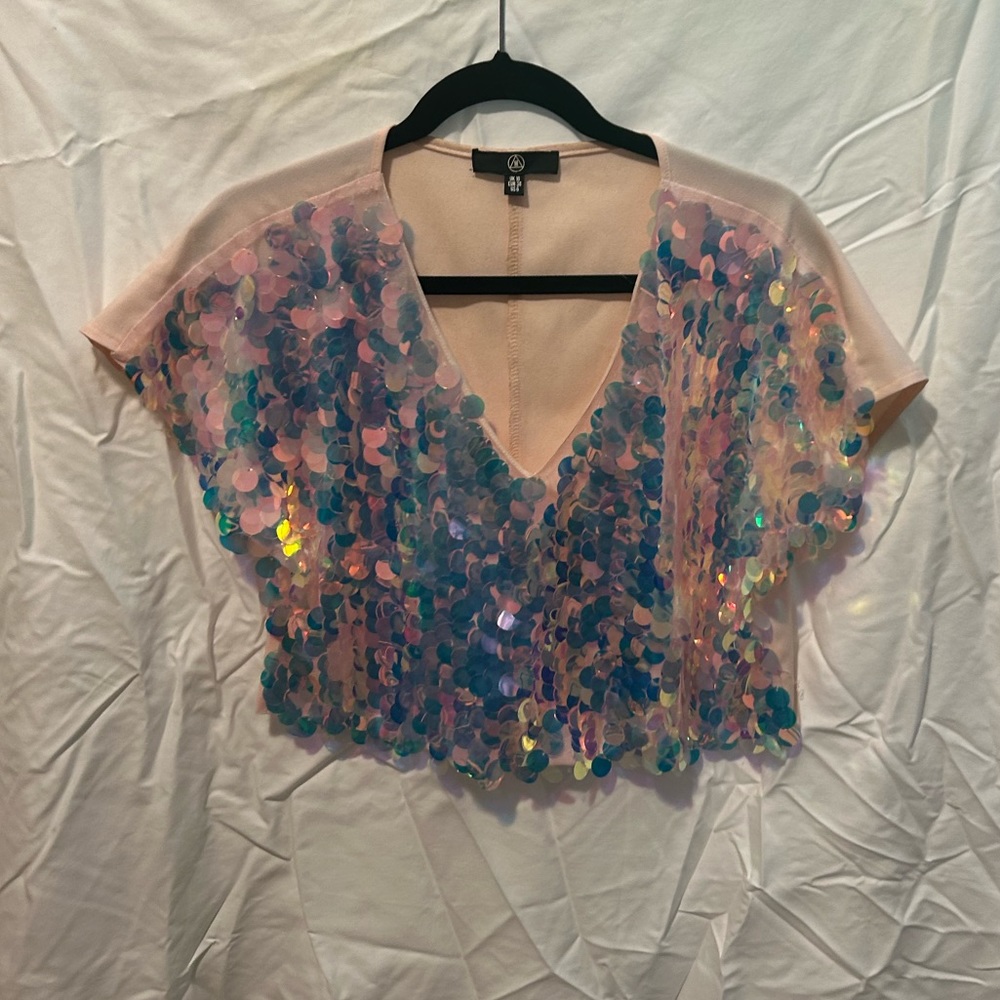 Sequin Crop Top